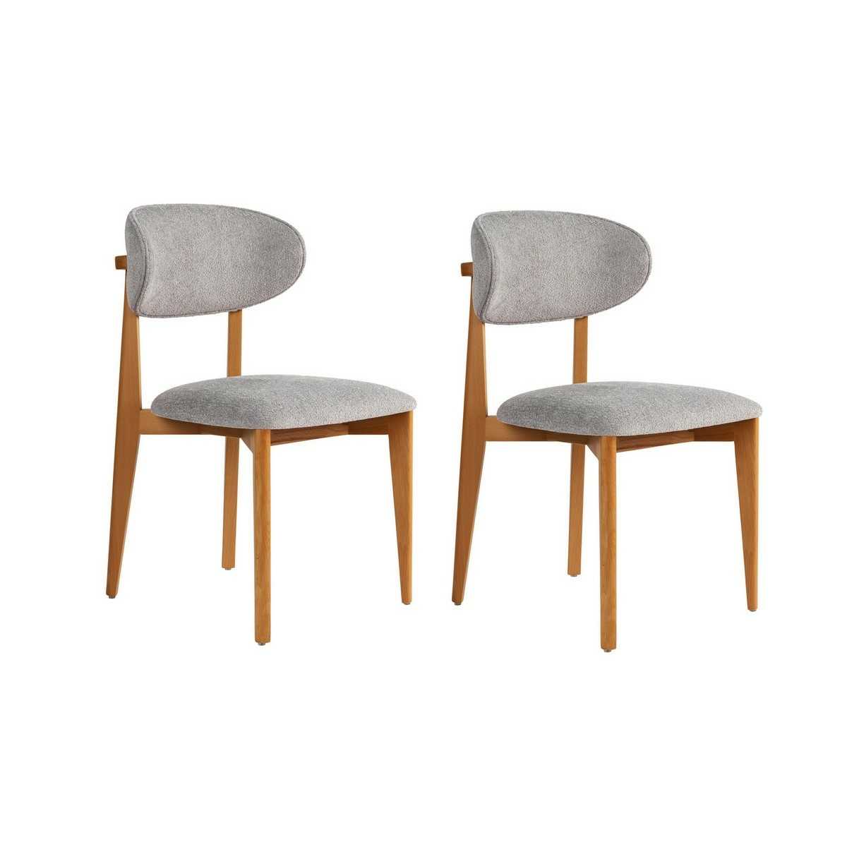 Sada jídelních židlí Lionte Grey and Dark Oak