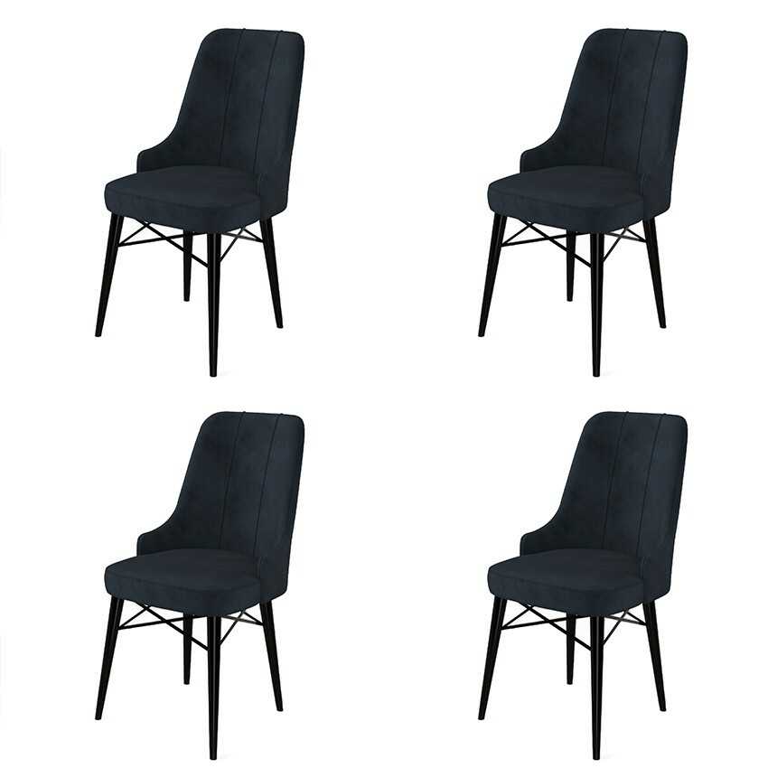 Sada jídelních židlí Pare Anthracite and Black