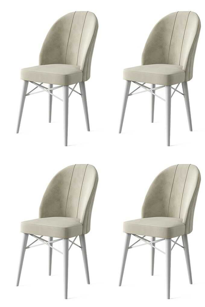 Sada jídelních židlí Ritim Cream and White