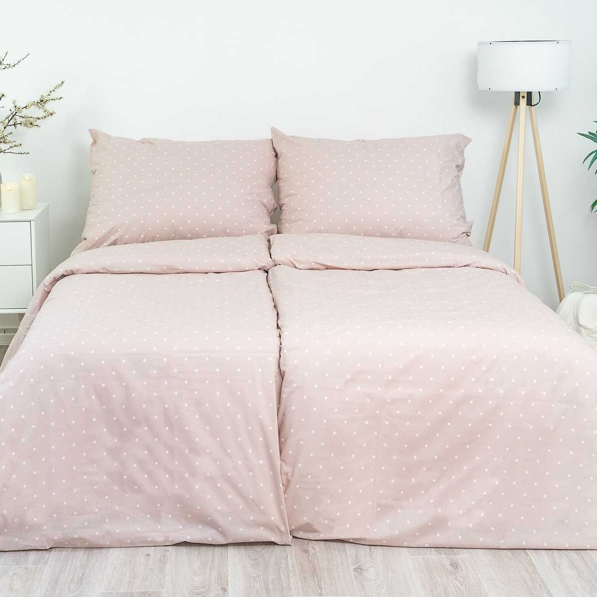 Stanex Krepové povlečení Růžový puntík