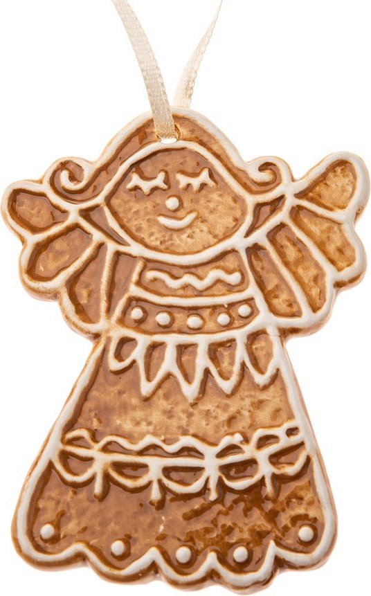 Keramická vánoční ozdoba 10 cm Gingerbread Angel – Dakls