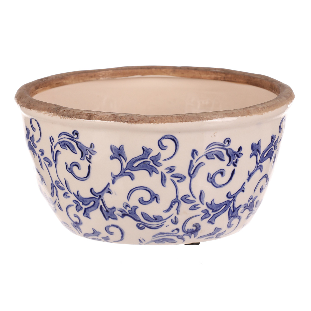 Keramický obal na květináč retro styl