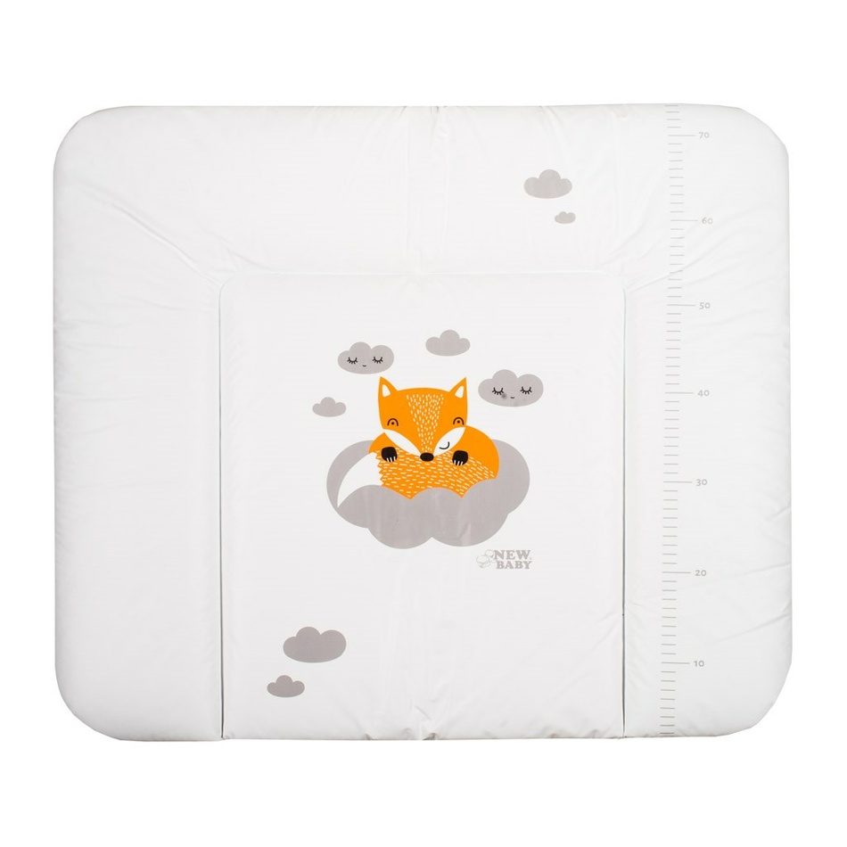 Přebalovací podložka měkká New Baby Liška bílá 85x70cm Newbaby