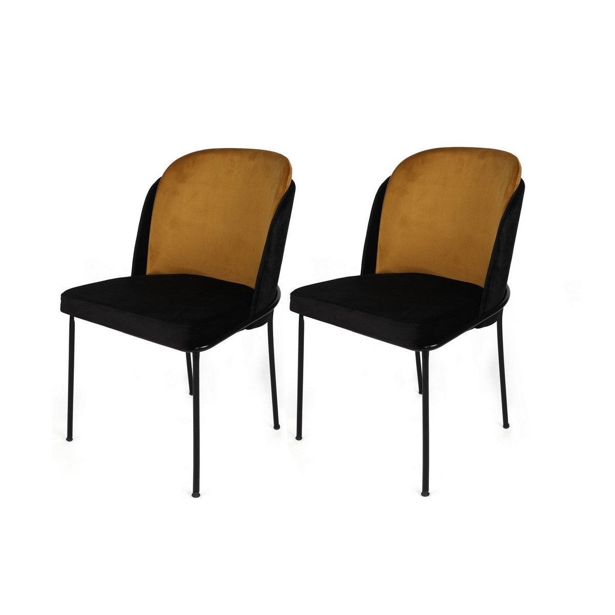 Sada jídelních židlí Dore Mustard and Black
