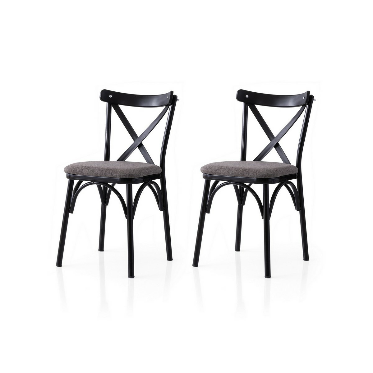 Sada jídelních židlí Ekol Grey and Black