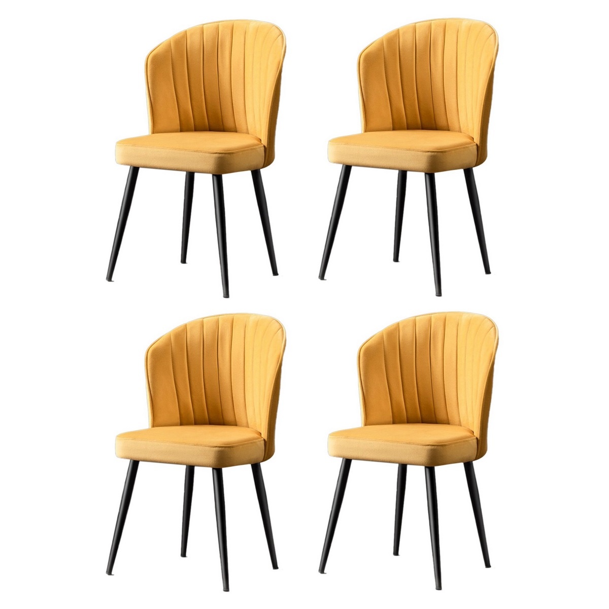 Sada jídelních židlí Rubi Yellow and Black