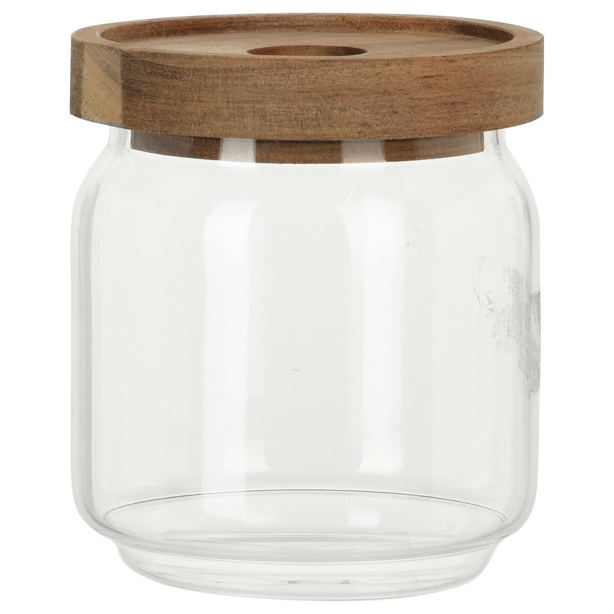 Skleněná dóza s akáciovým víčkem 400 ml