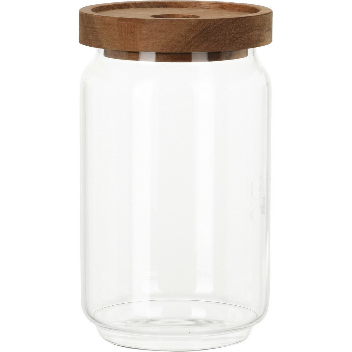 Skleněná dóza s akáciovým víčkem 700 ml