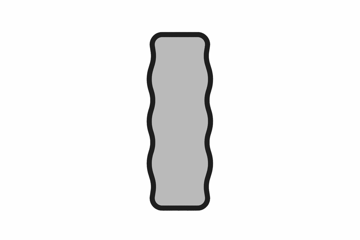 Zrcadlo Aror Black 50 x 160 cm