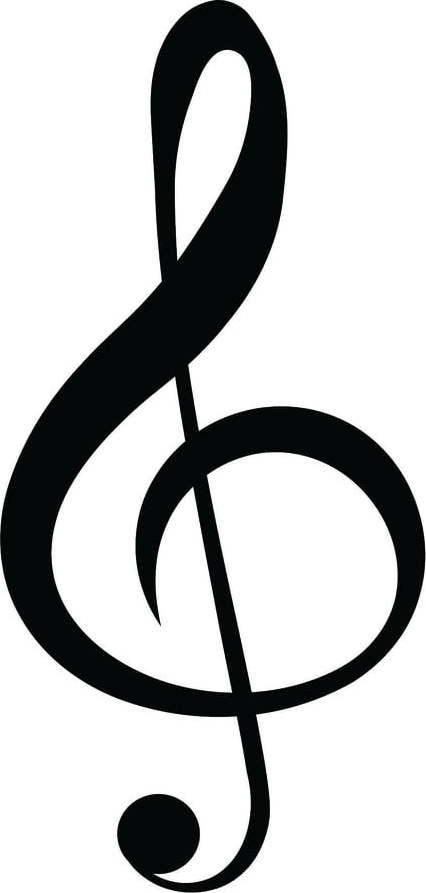 Černá nástěnná dekorace Wallity Treble Clef