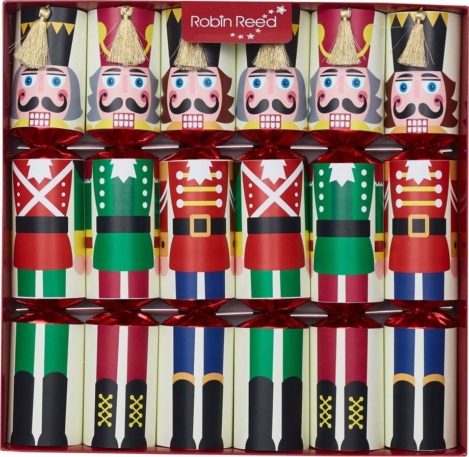 Vánoční crackery v sadě 6 ks Racing Nutcracker - Robin Reed