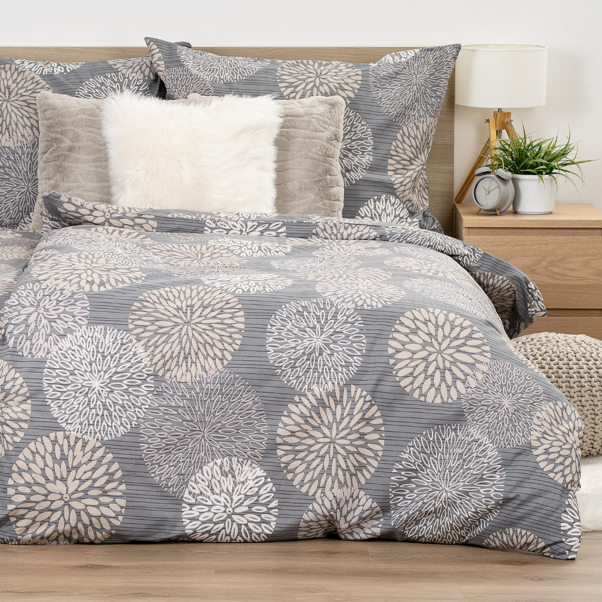 4Home Bavlněné povlečení Grey Petals
