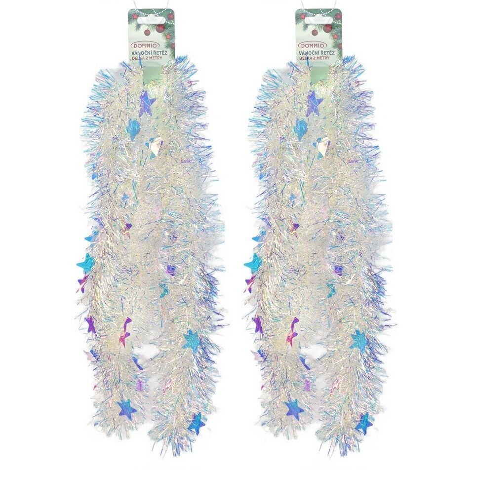 Bohatý vánoční řetěz s duhovým efektem Stars