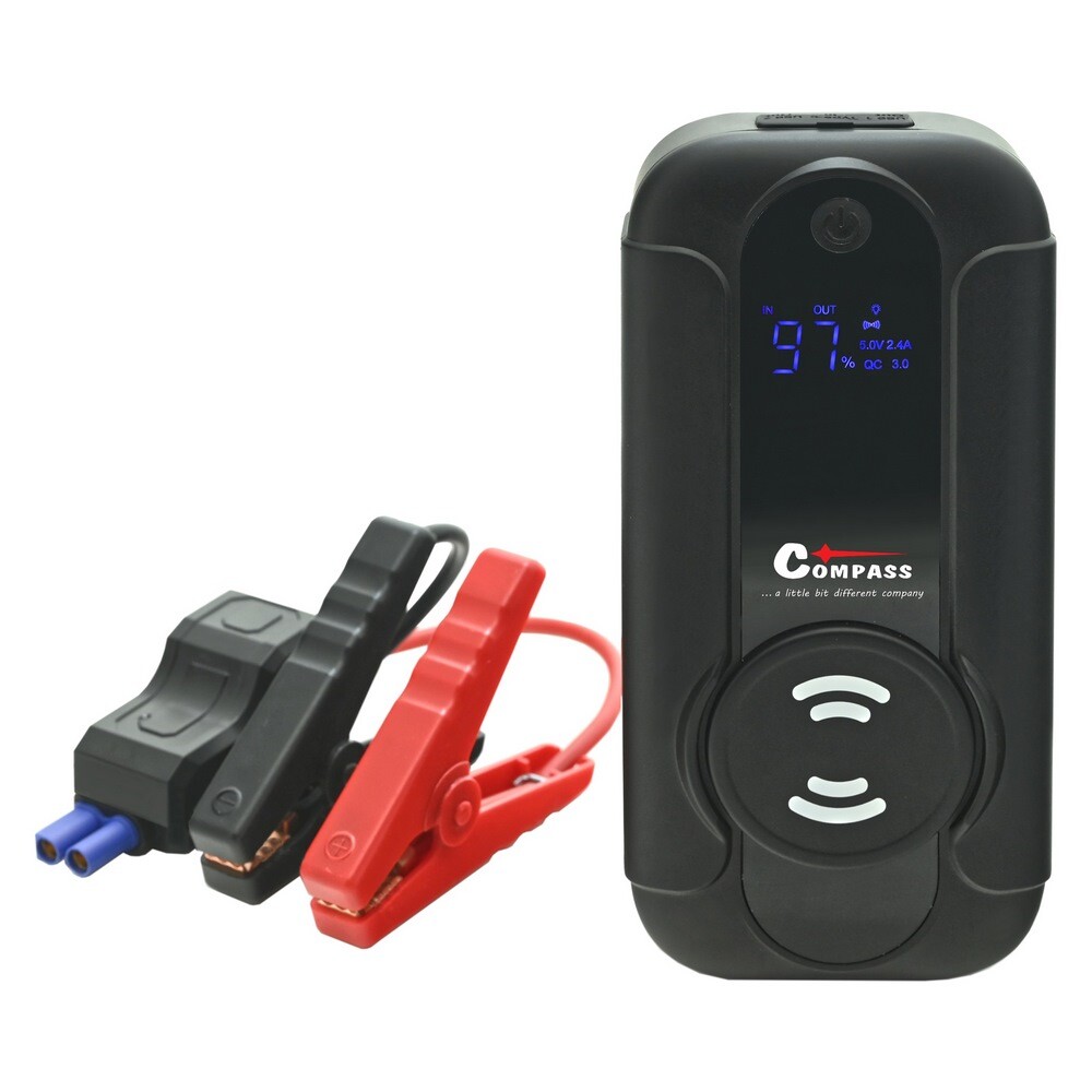 Compass Powerbanka s funkcí JUMP STARTER 8.000mAh 1000A s Qi bezdrátovým nabíjením Compass