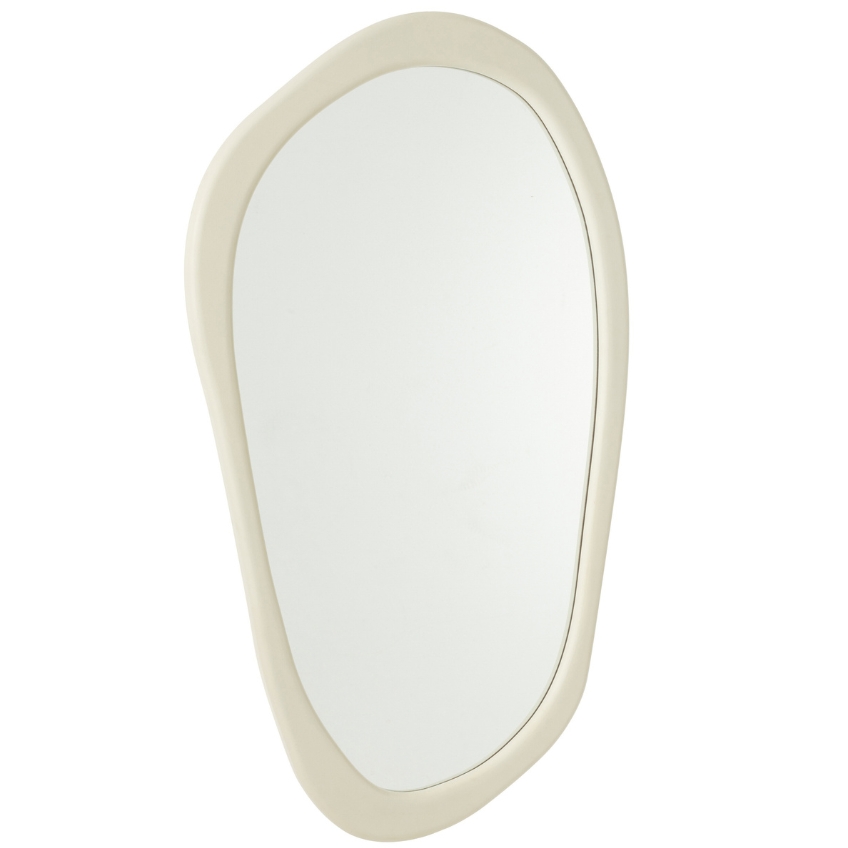 J-line Bíle závěsné zrcadlo Zoe 120 x 68 cm