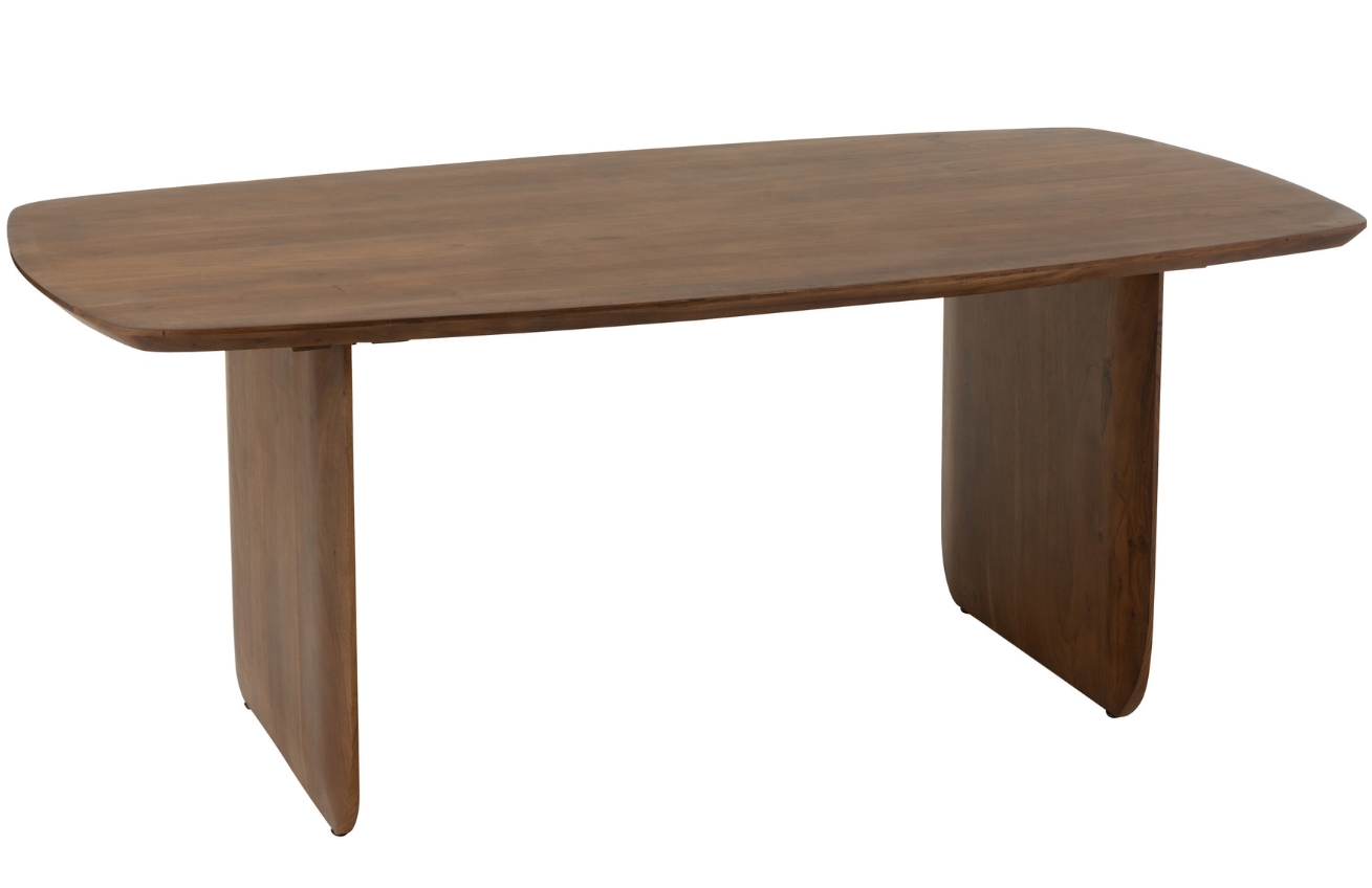 J-line Hnědý dřevěný jídelní stůl Acacia 190 x 100 cm