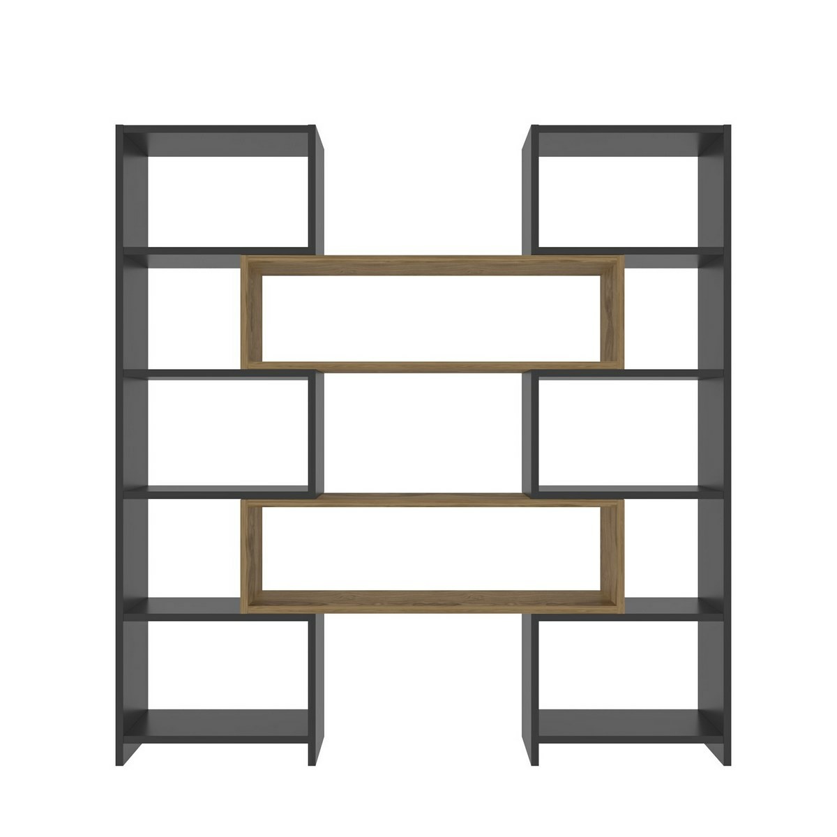 Knihovna Poyraz Black and Oak Hanah Home