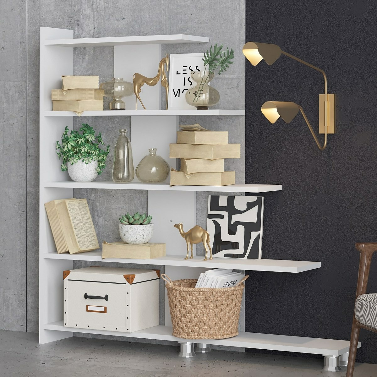 Knihovna Revard White Hanah Home