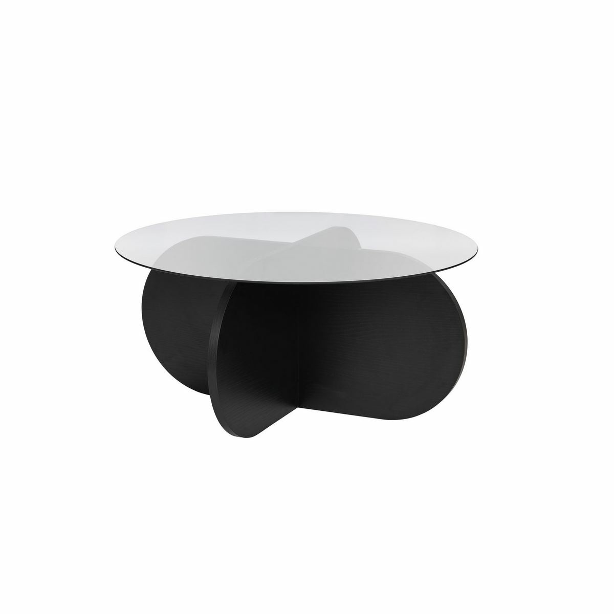 Konferenční stolek Aeris Black s tmavým sklem Hanah Home