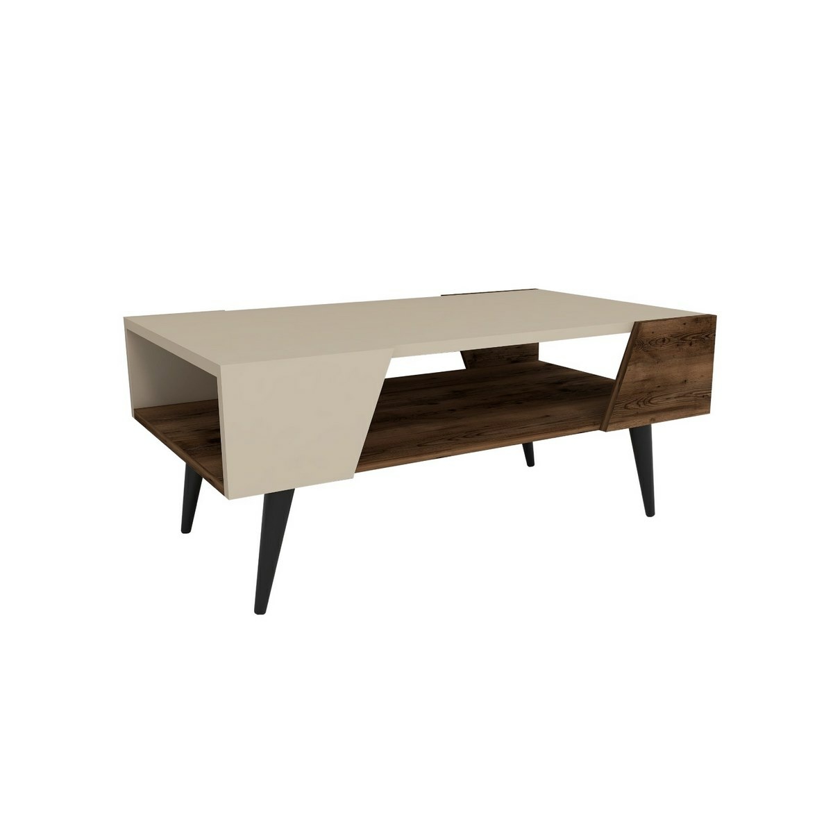 Konferenční stolek Aren Beige and Light Walnut Hanah Home