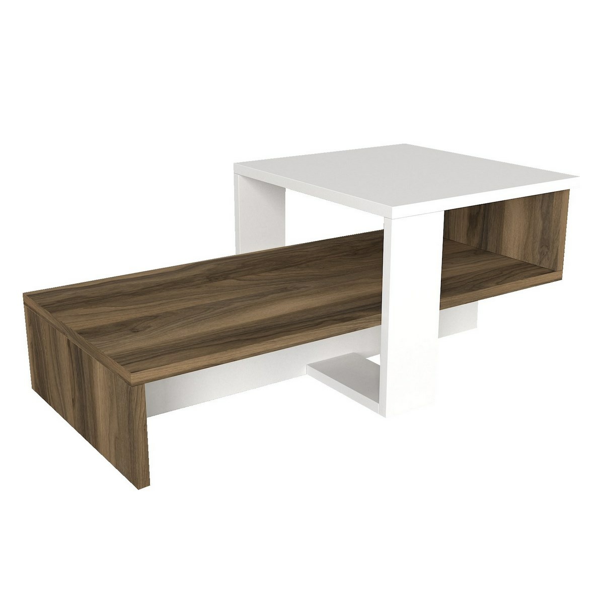 Konferenční stolek Chain White and Walnut Hanah Home