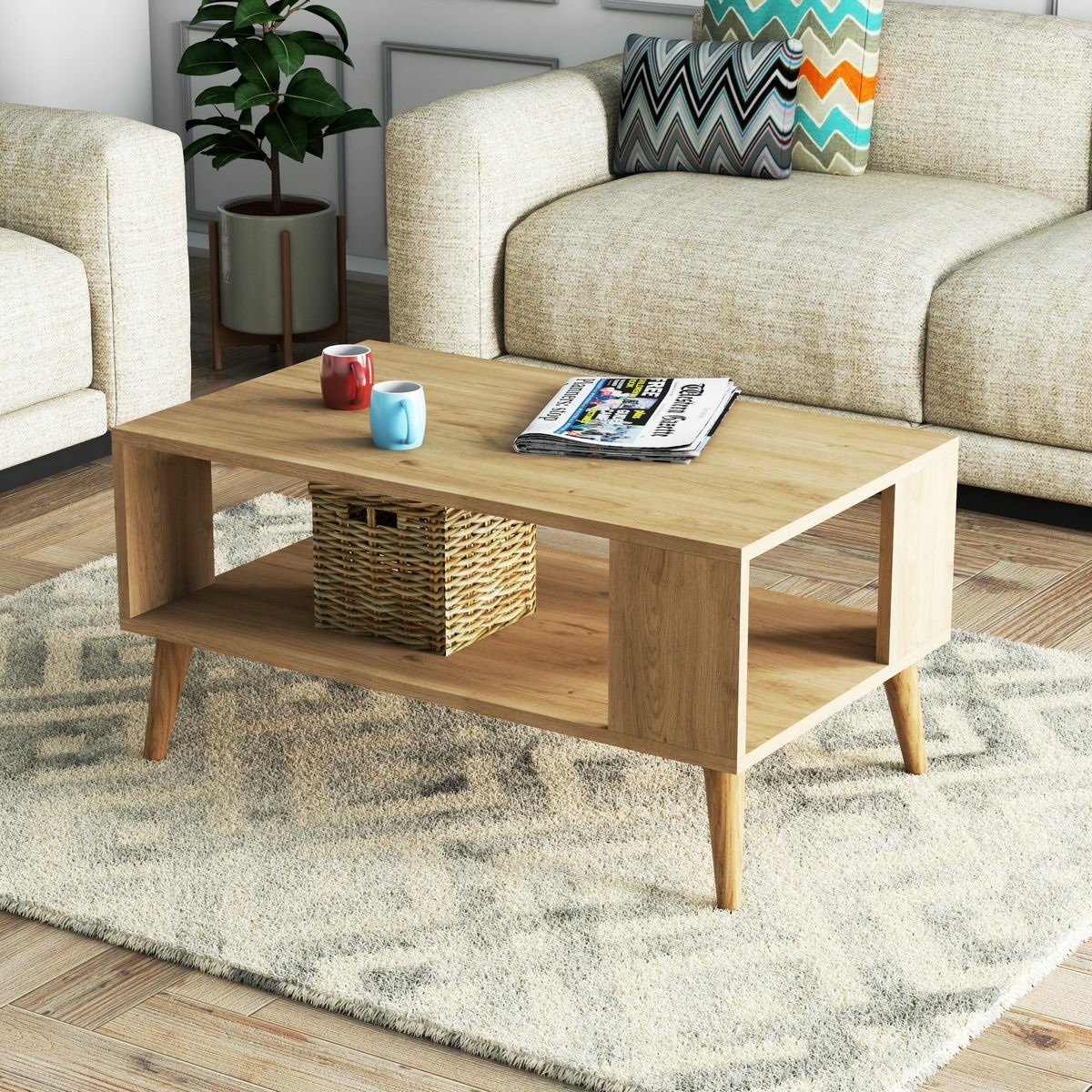 Konferenční stolek City Oak Hanah Home