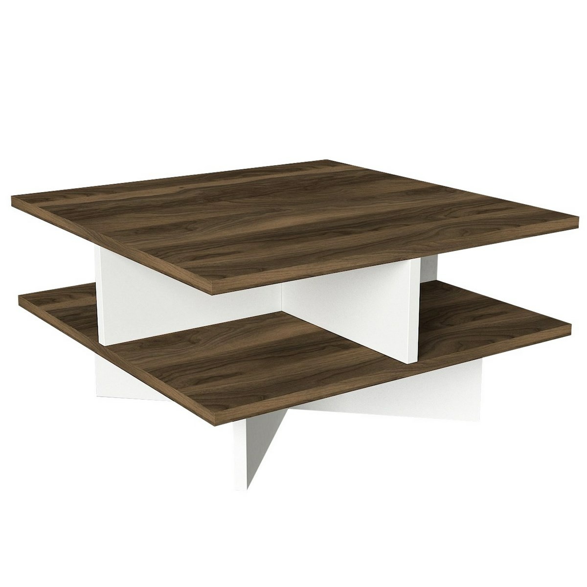 Konferenční stolek Hamton White and Walnut Hanah Home