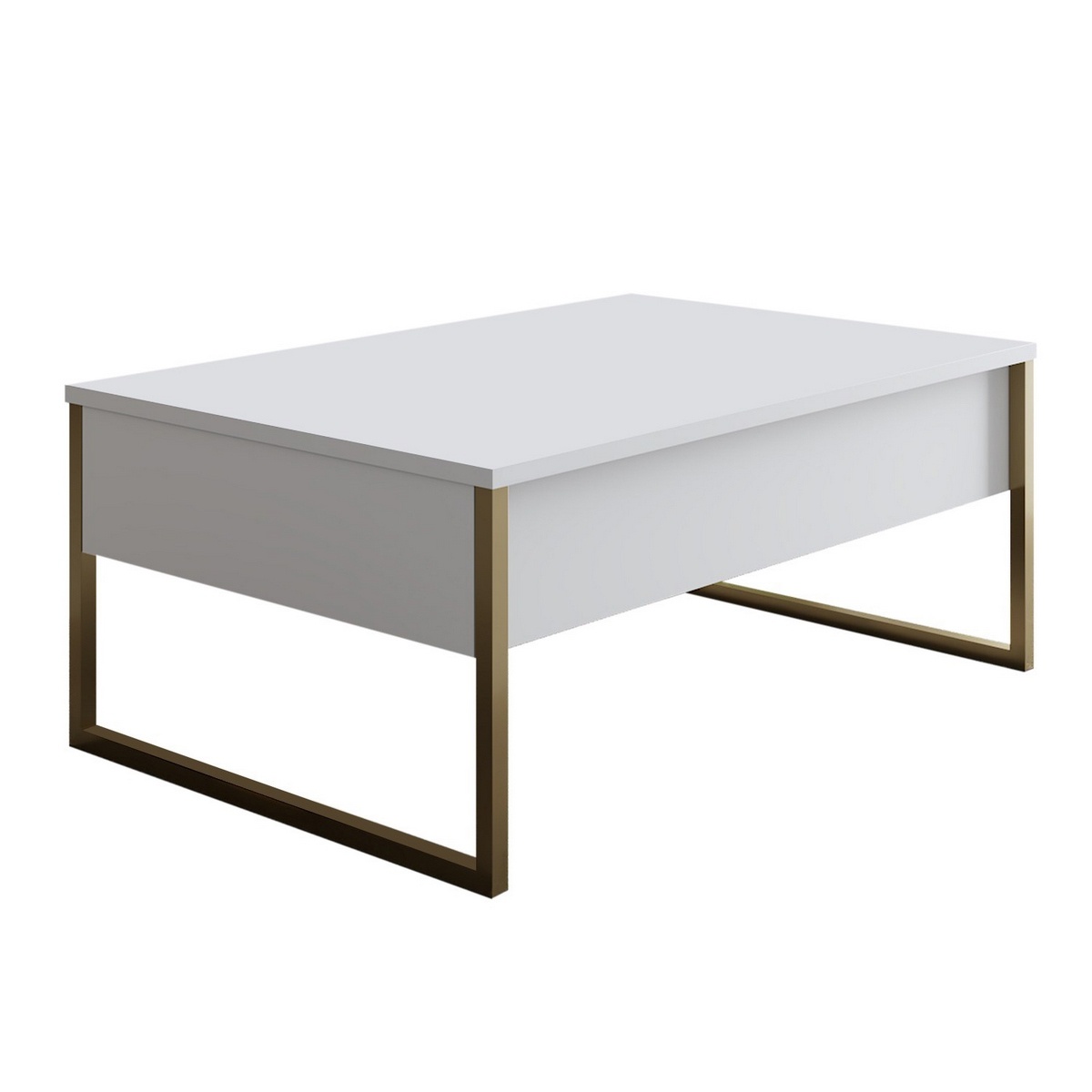 Konferenční stolek Luxe White and Gold Hanah Home