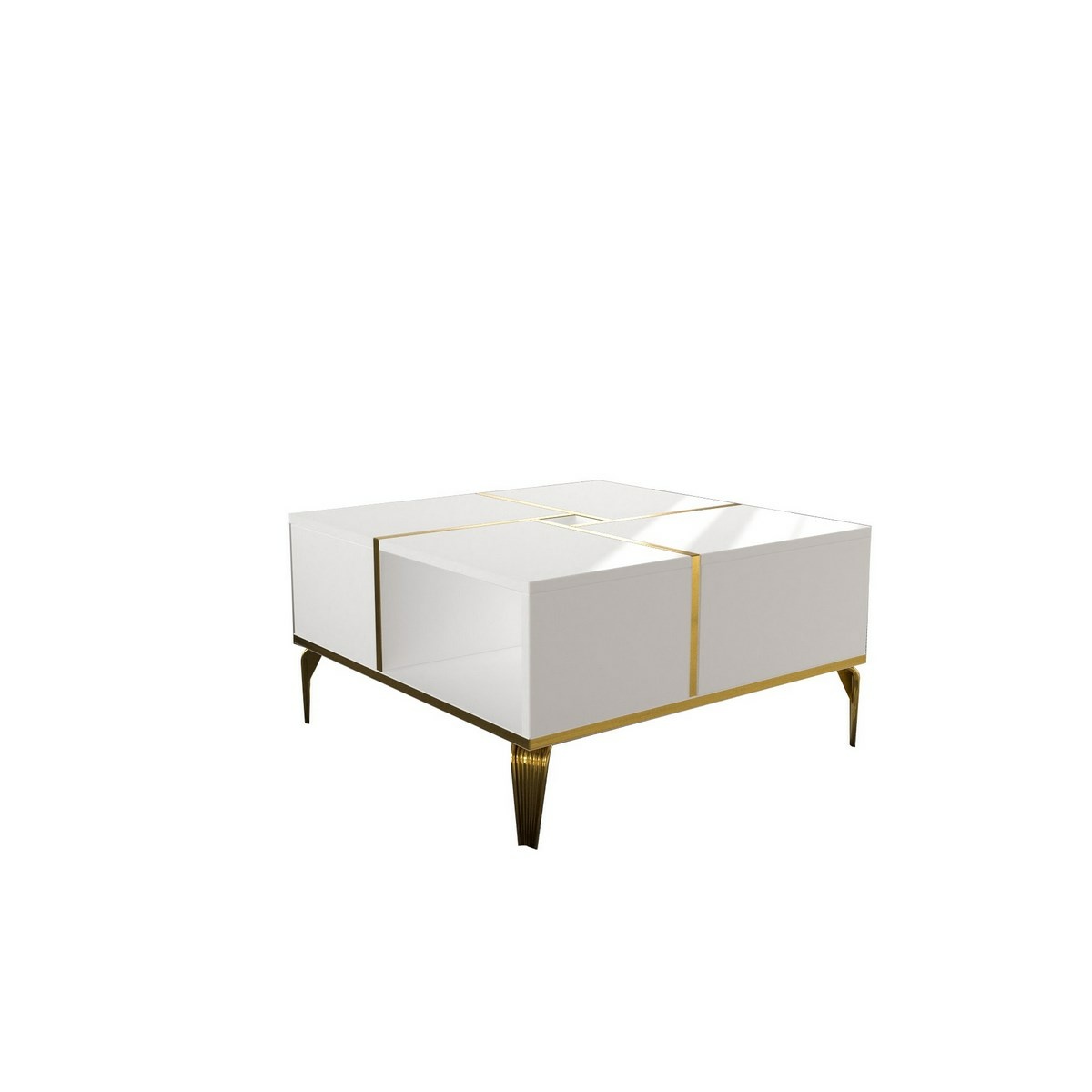 Konferenční stolek Nirvana White and Gold Hanah Home