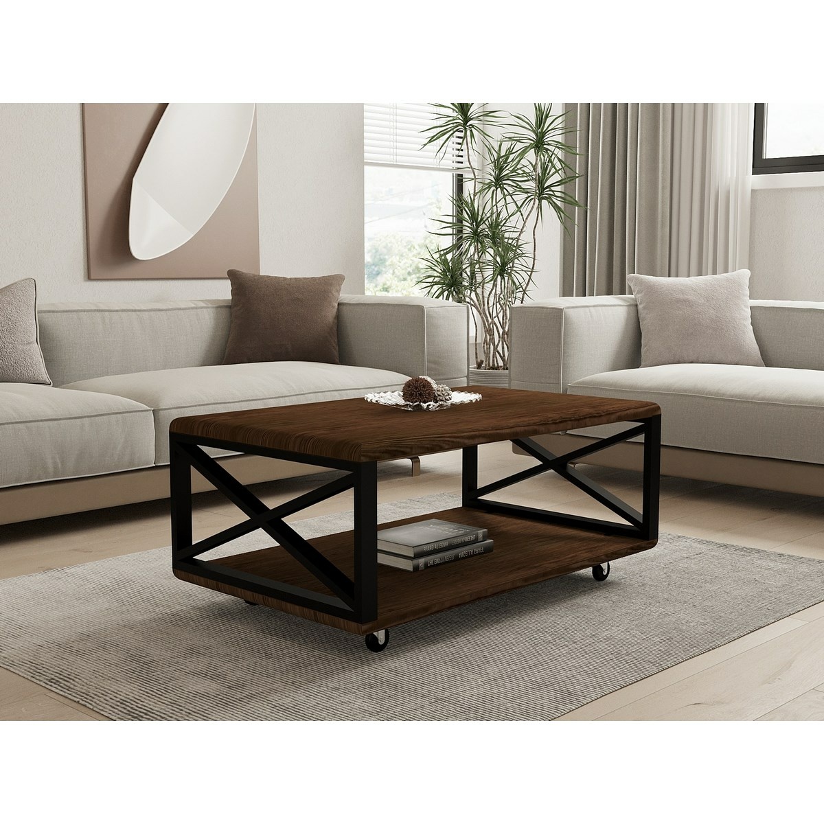 Konferenční stolek Yuso Walnut Hanah Home