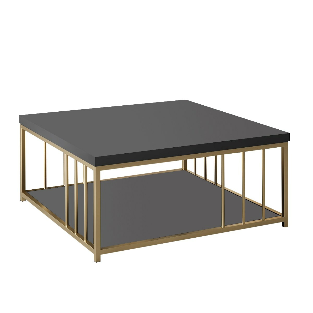 Konferenční stolek Zenn Anthracite and Gold Hanah Home