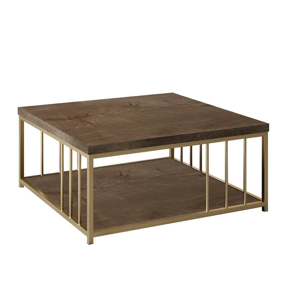 Konferenční stolek Zenn Walnut and Gold Hanah Home