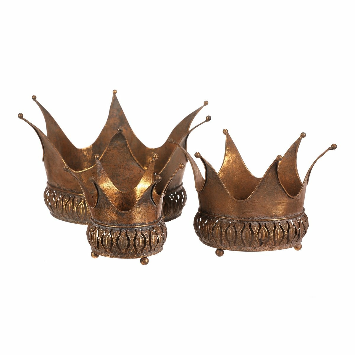 Kovový dekorační obal Zlatá koruna