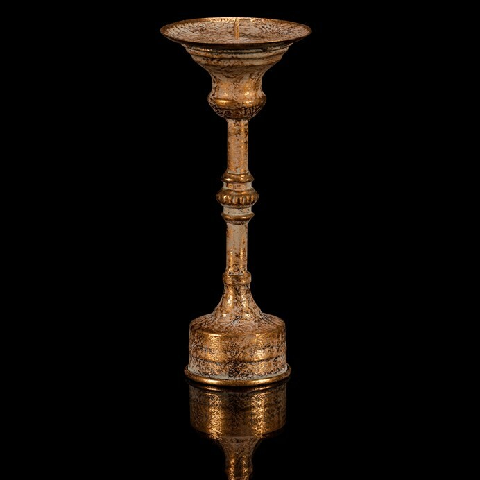 Kovový svícen na podstavci Candela 23 cm