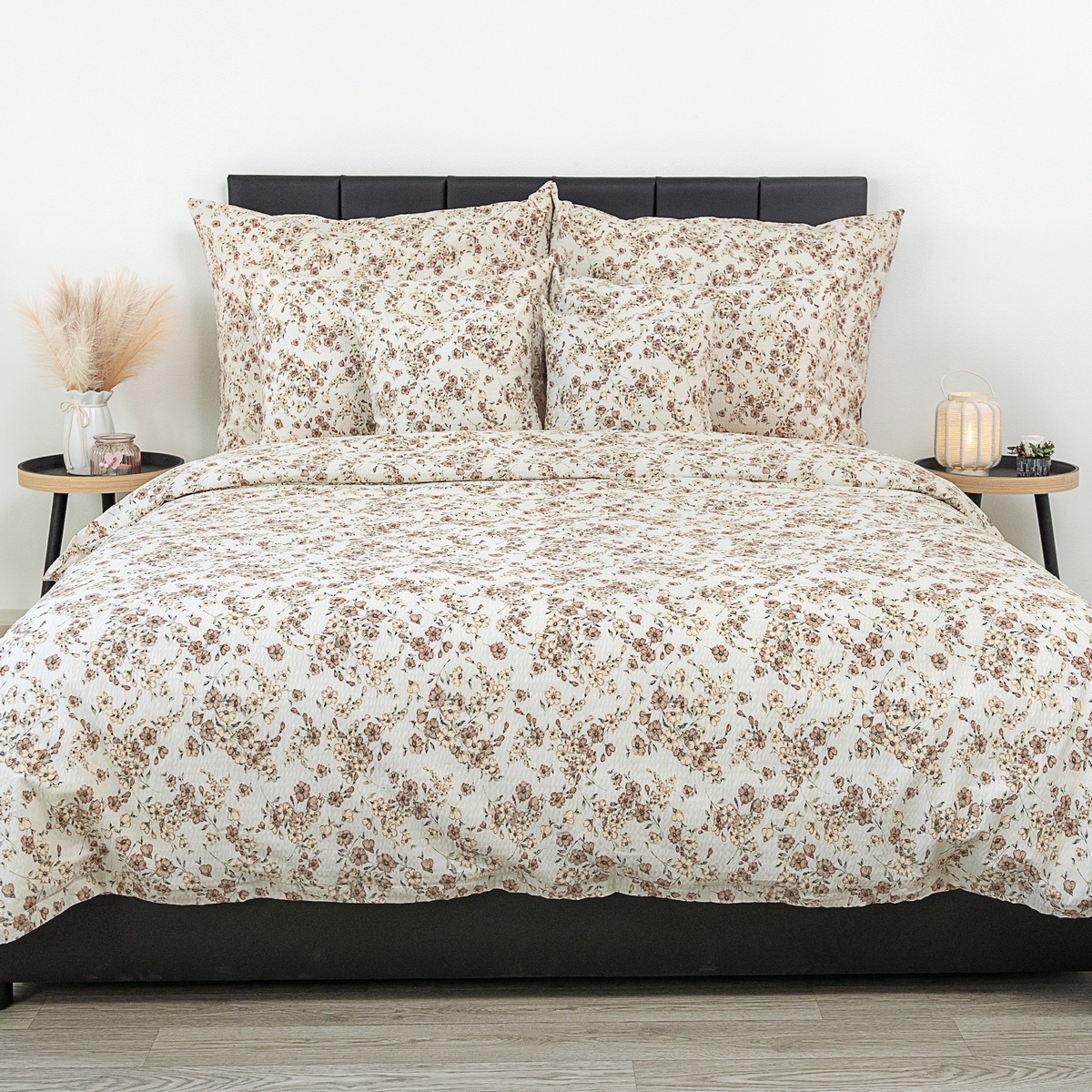 Kvalitex Krepové povlečení Kvítí béžová