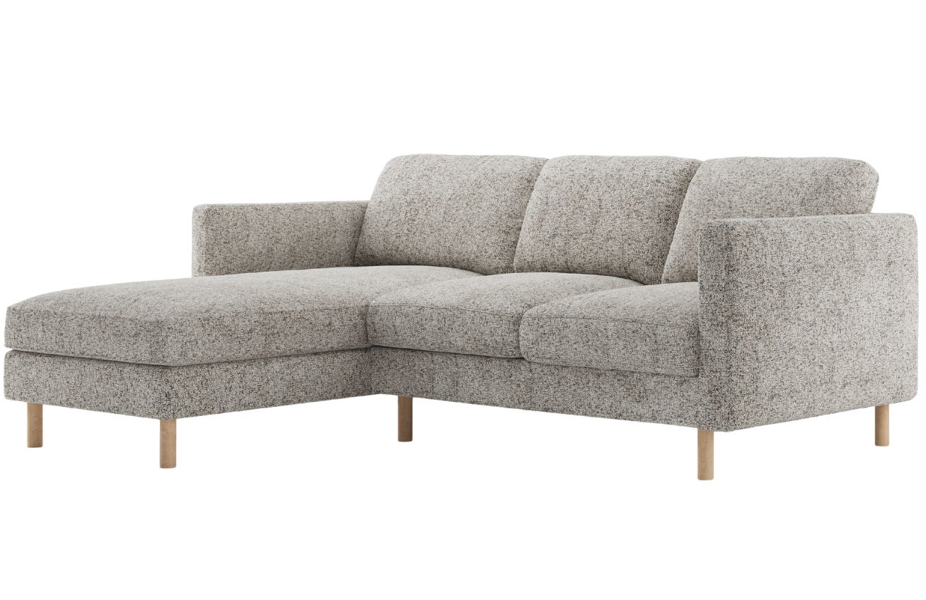 Micadoni Béžovošedá rohová pohovka Eden 250 cm