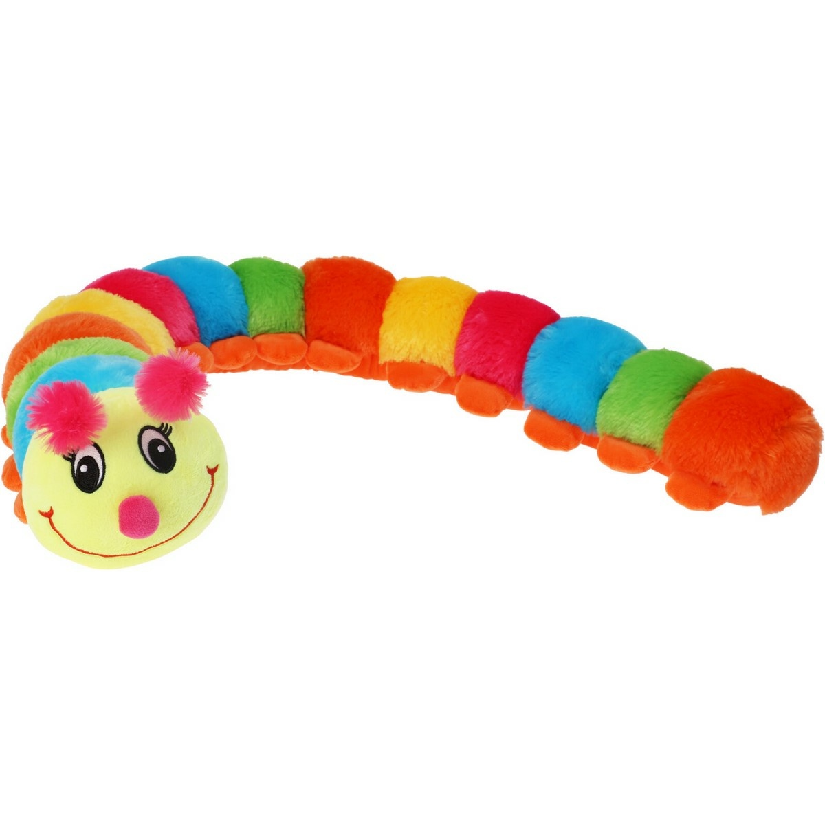 Plyšová barevná housenka