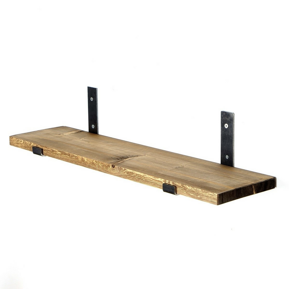 Polička Lam009 Black and Walnut