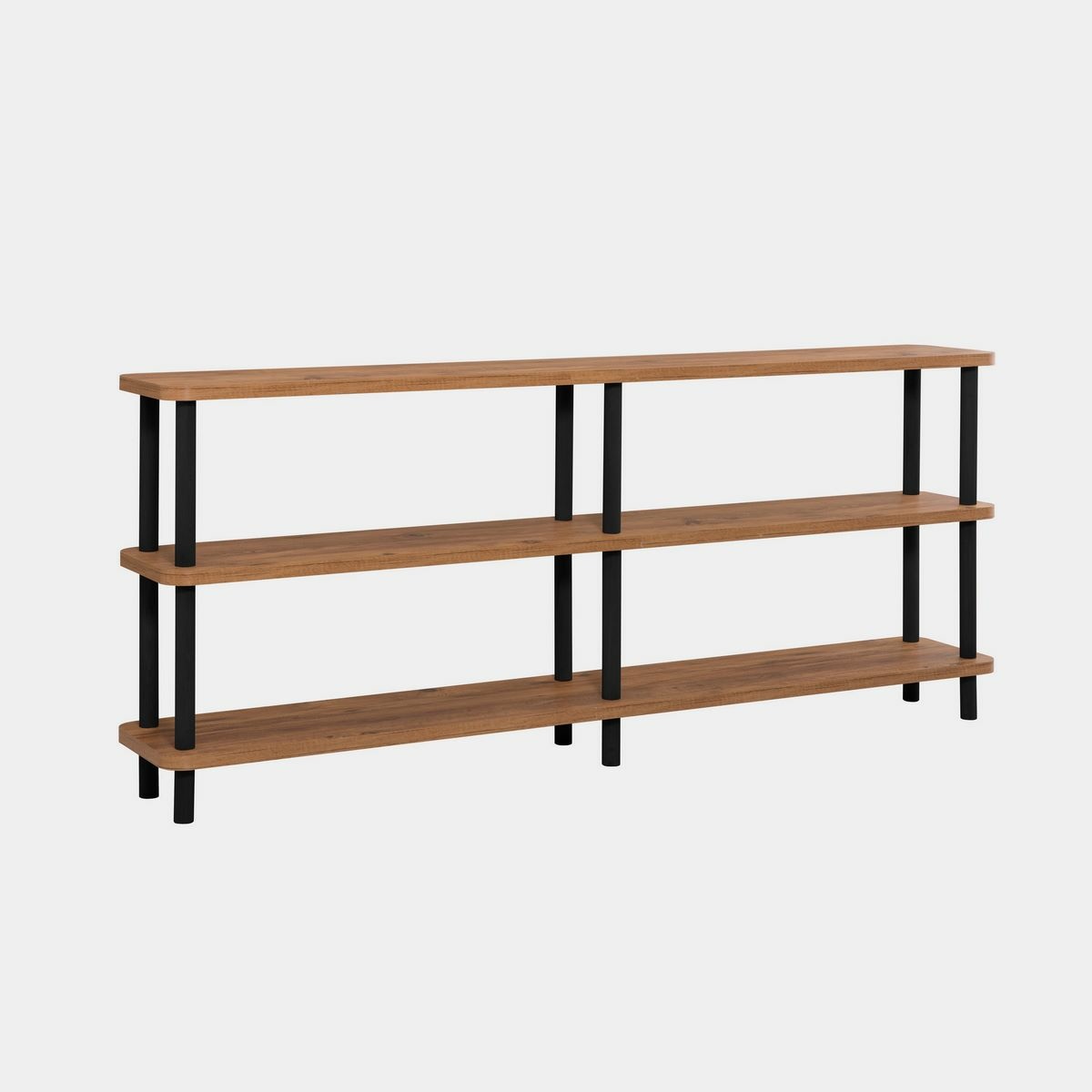 Regál Zen Black and Atlantic Pine Hanah Home