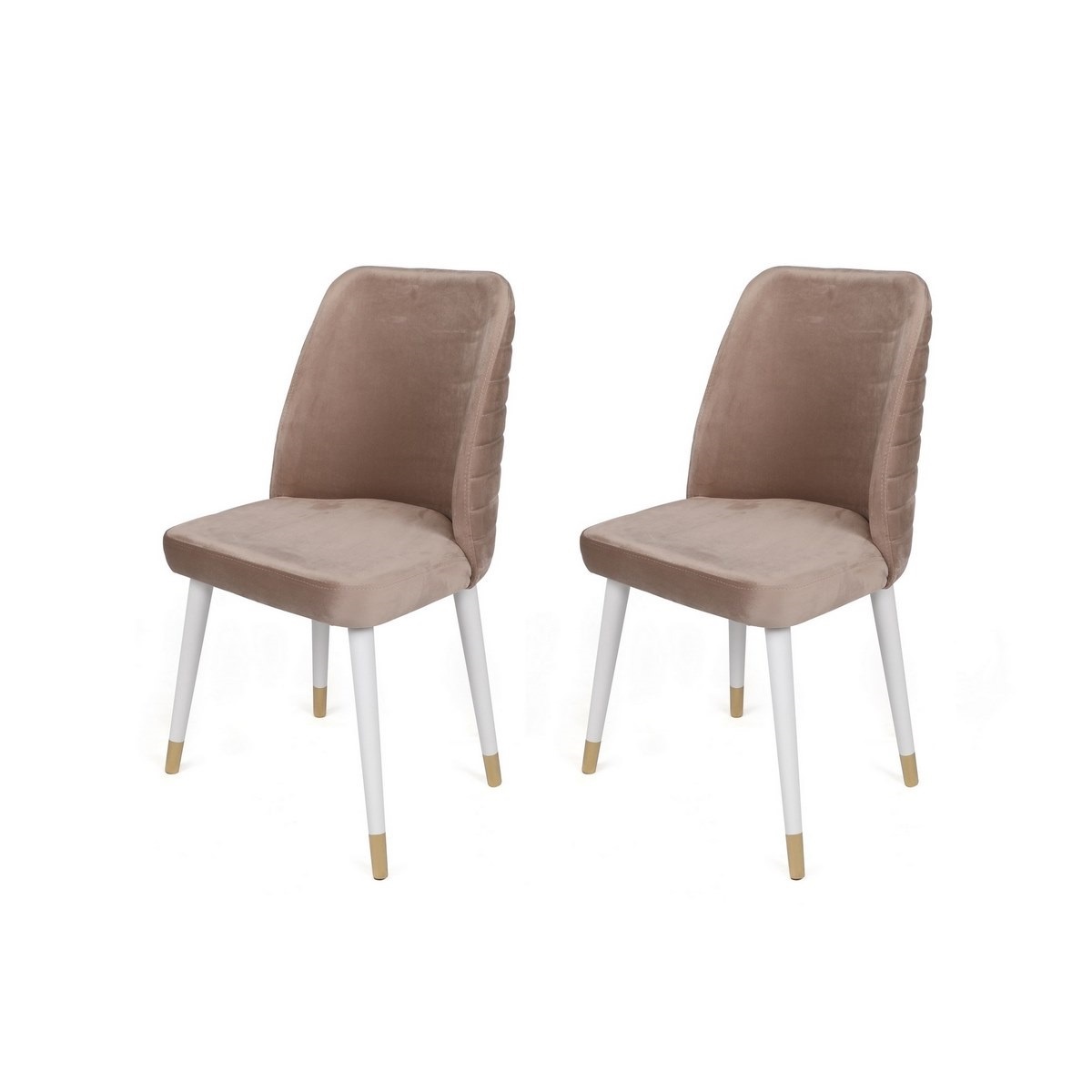 Sada jídelních židlí Hugo Beige and White
