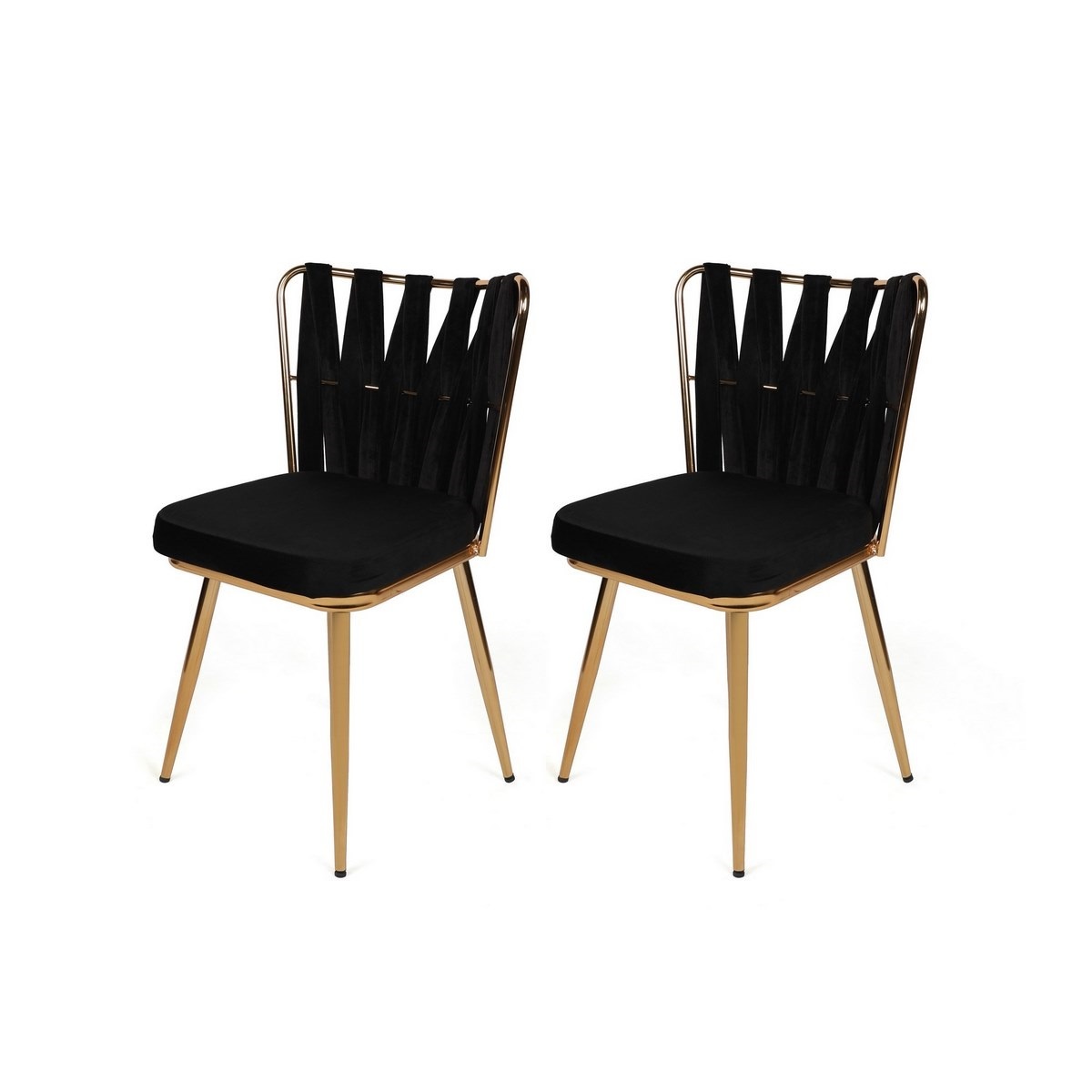 Sada jídelních židlí Kusakli Black and Gold