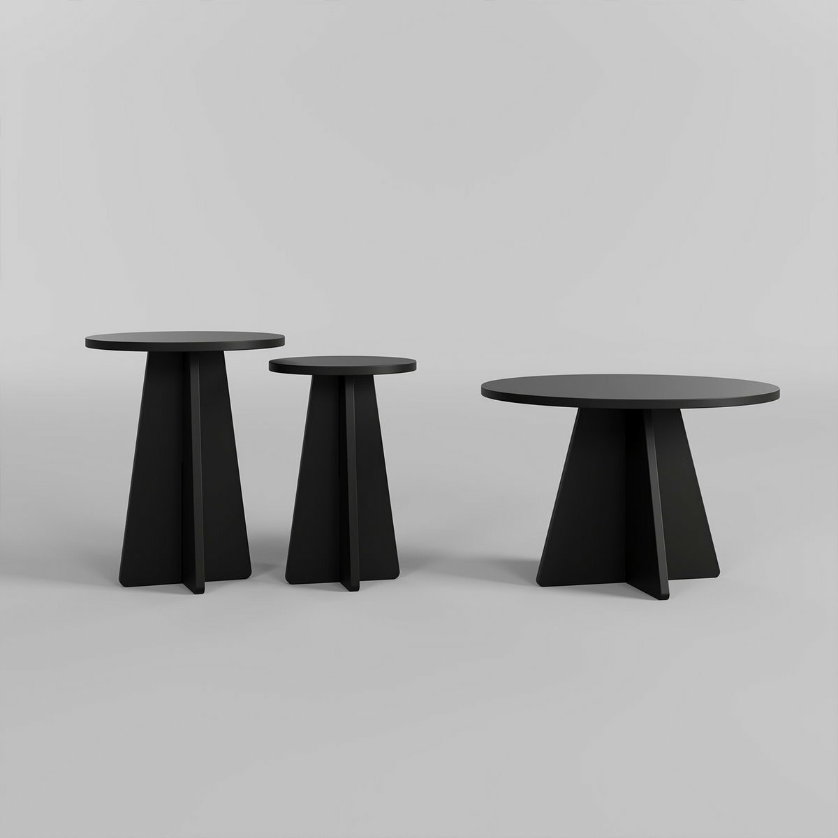 Sada konferenčních stolků Mushroom Black