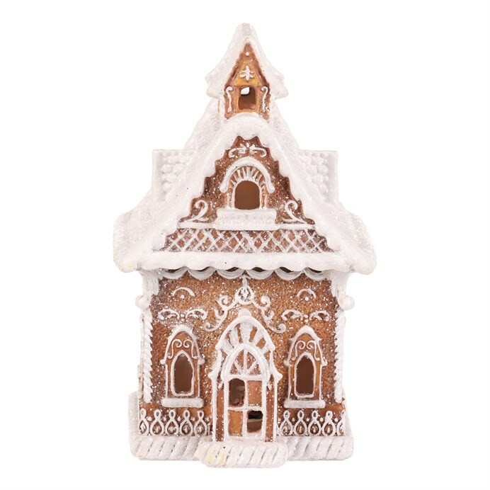 Vánoční dekorace Perníkový domek se zasněženou střechou