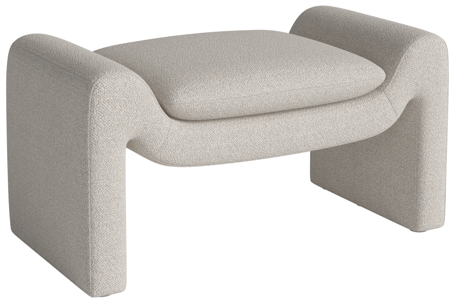 Bolia Béžová bouclé podnožka Mielo 83 x 52 cm