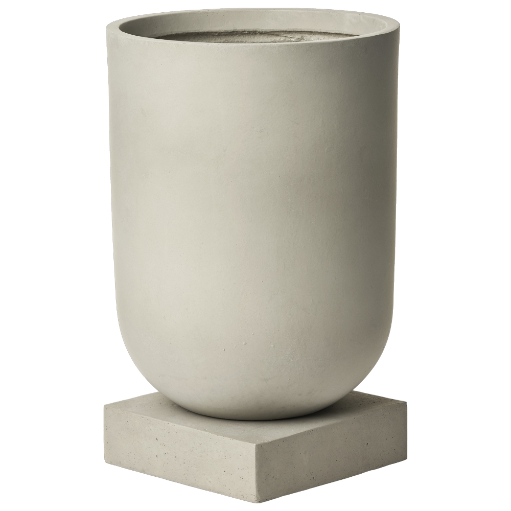 Bolia Šedý cementový květináč Podium Ø 30 cm