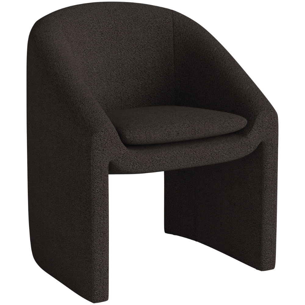 Bolia Tmavě hnědá bouclé jídelní židle Mielo