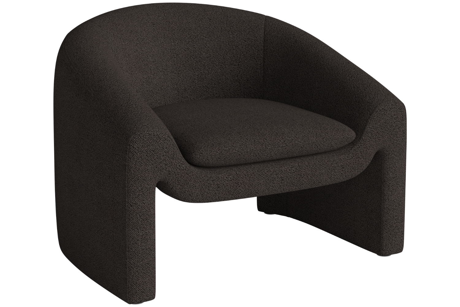 Bolia Tmavě hnědé bouclé křeslo Mielo