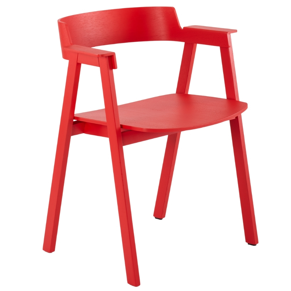 Gazzda Červená dubová jídelní židle Flip