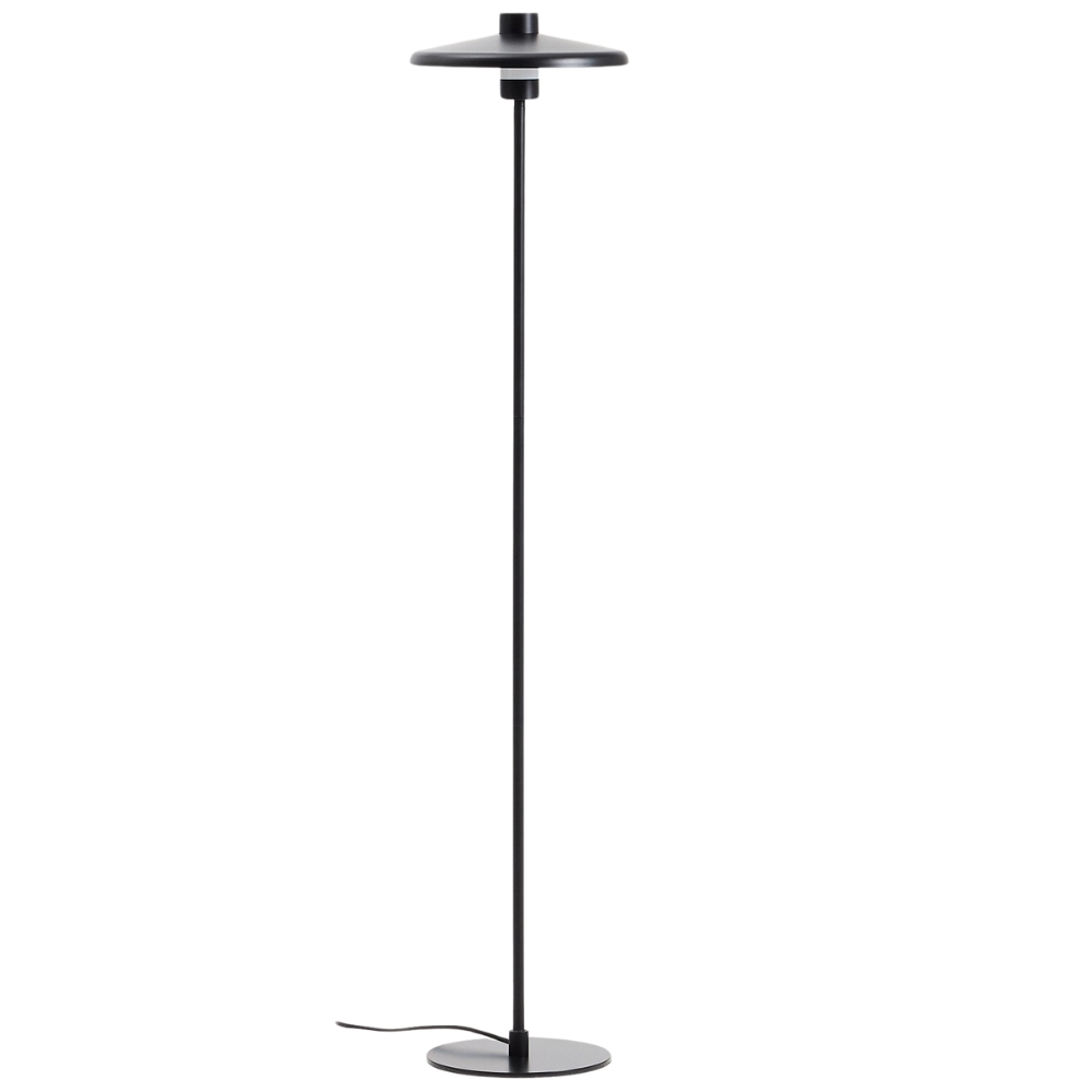 Kave Home Černá kovová stojací lampa Nuvira 130 cm