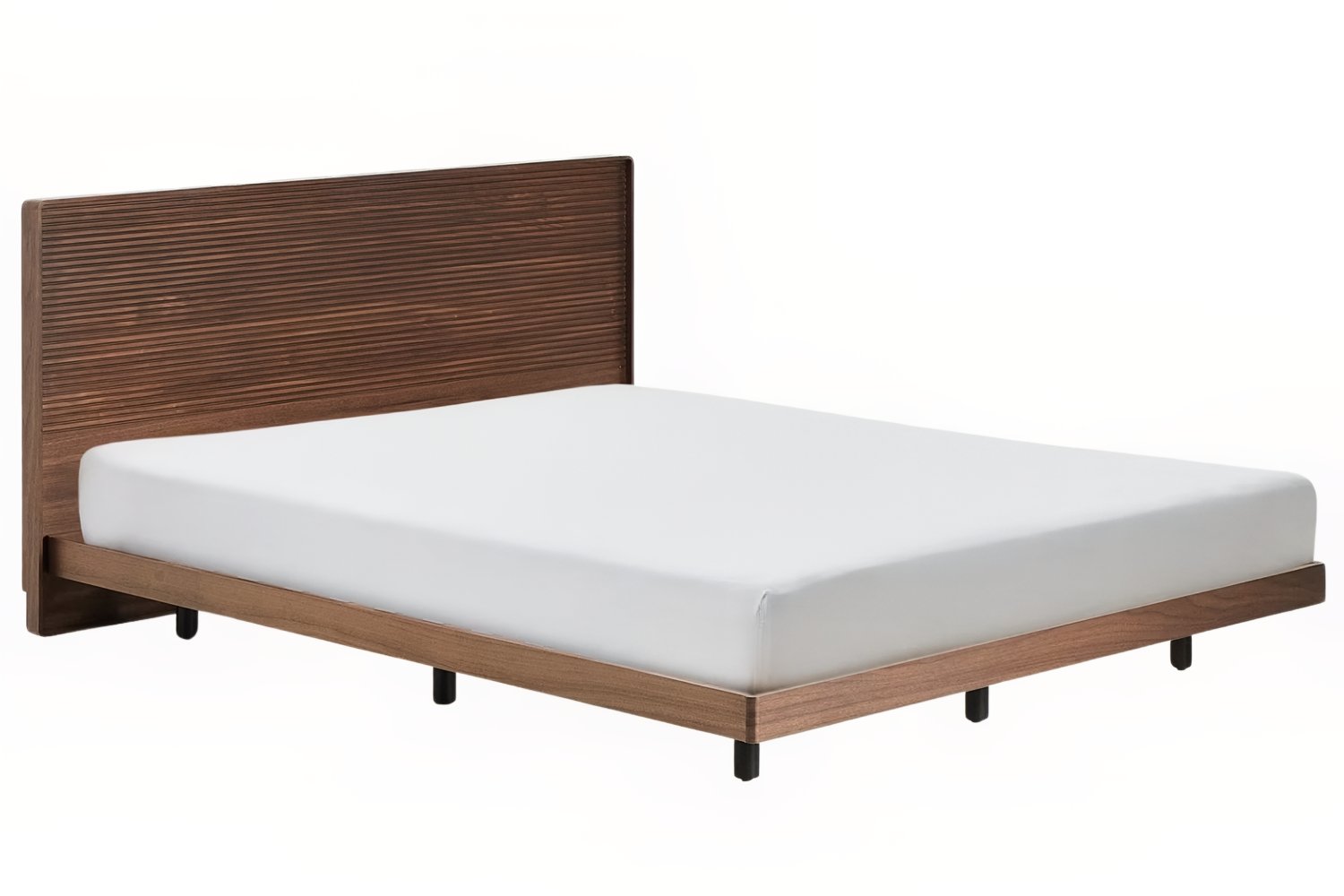 Kave Home Ořechová postel Norlen 160 x 200 cm s čelem